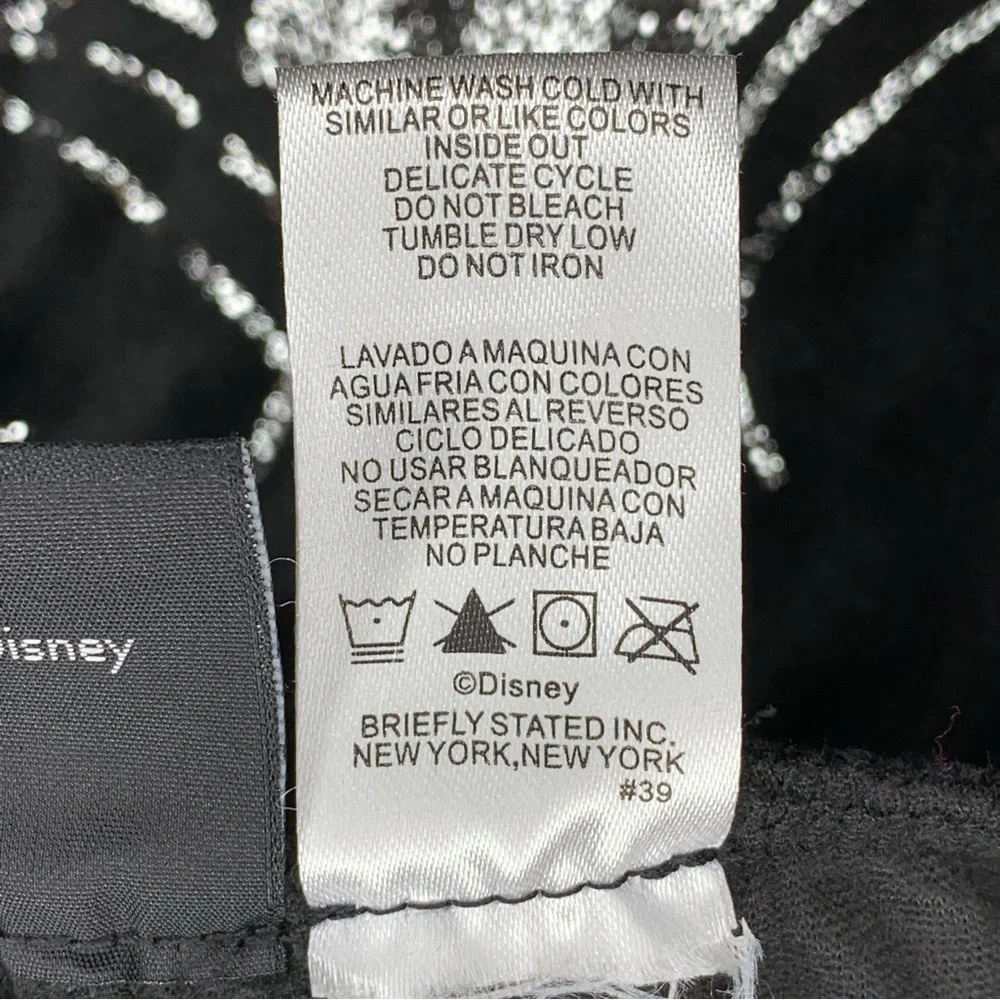 M Disney Nightmare Before Christmas Black Silver Pajama Pants Stretch Medium